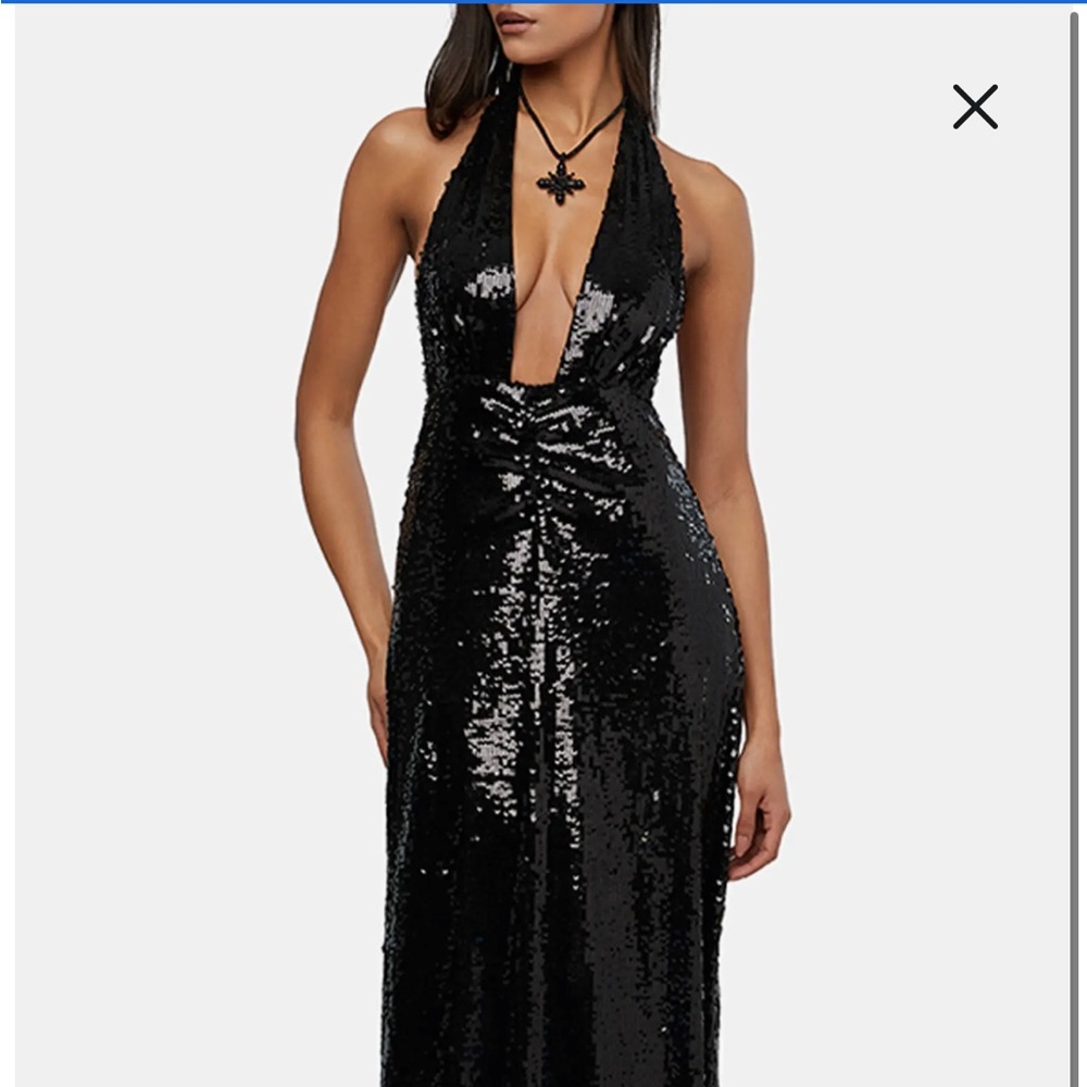 WeWoreWhat Sequin Halter gown and dress